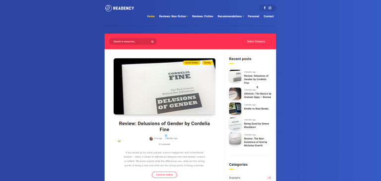 New Personal Project: Readency