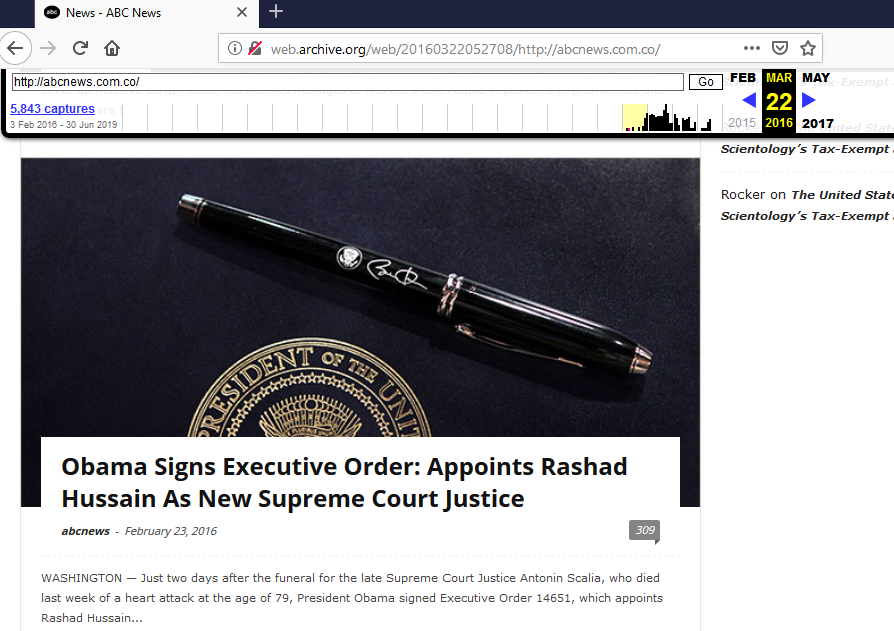 Fake News Obama Executive Order