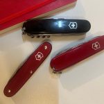 Victorinox SAKs on the desk